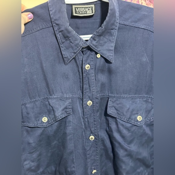 Versace V2 classic 90’s/early 2000’s work shirt, subtle luxury size large - Picture 4 of 16